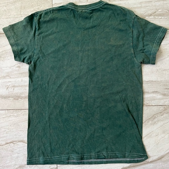 NIRVANA Stone Washed Dark Green Band Tee 100% Cotton - Picture 3 of 3